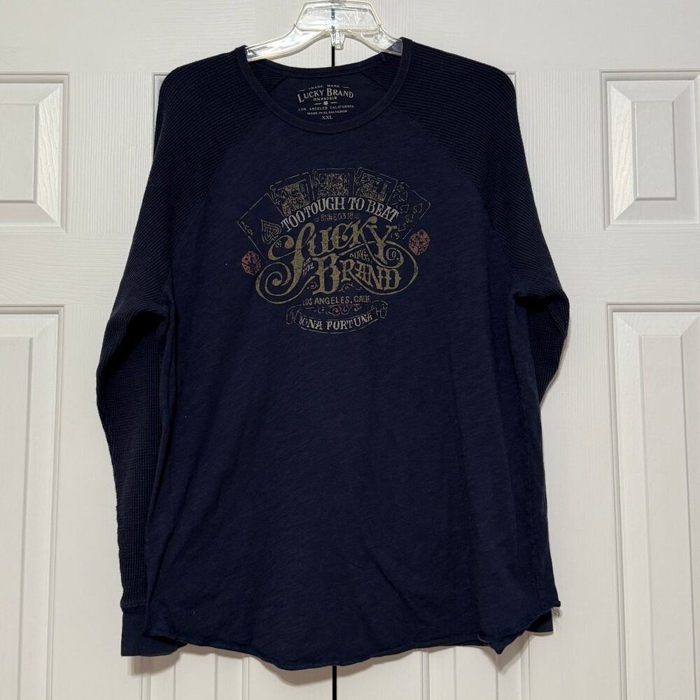 Lucky Brand Men's Long Sleeve Ribbed Tee, Size XXL